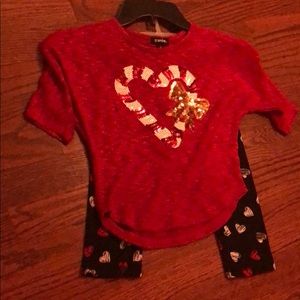 2piece New Toddler Girl love outfit